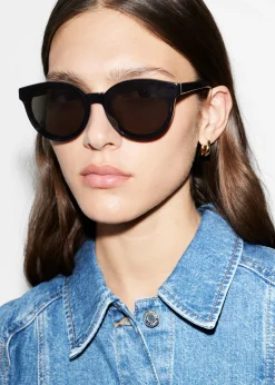 Abgerundete Sonnenbrille aus Acetat
