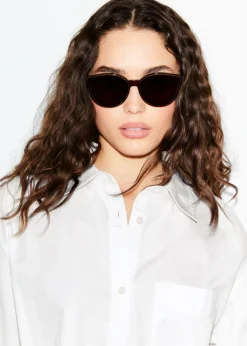 Abgerundete Sonnenbrille aus Acetat