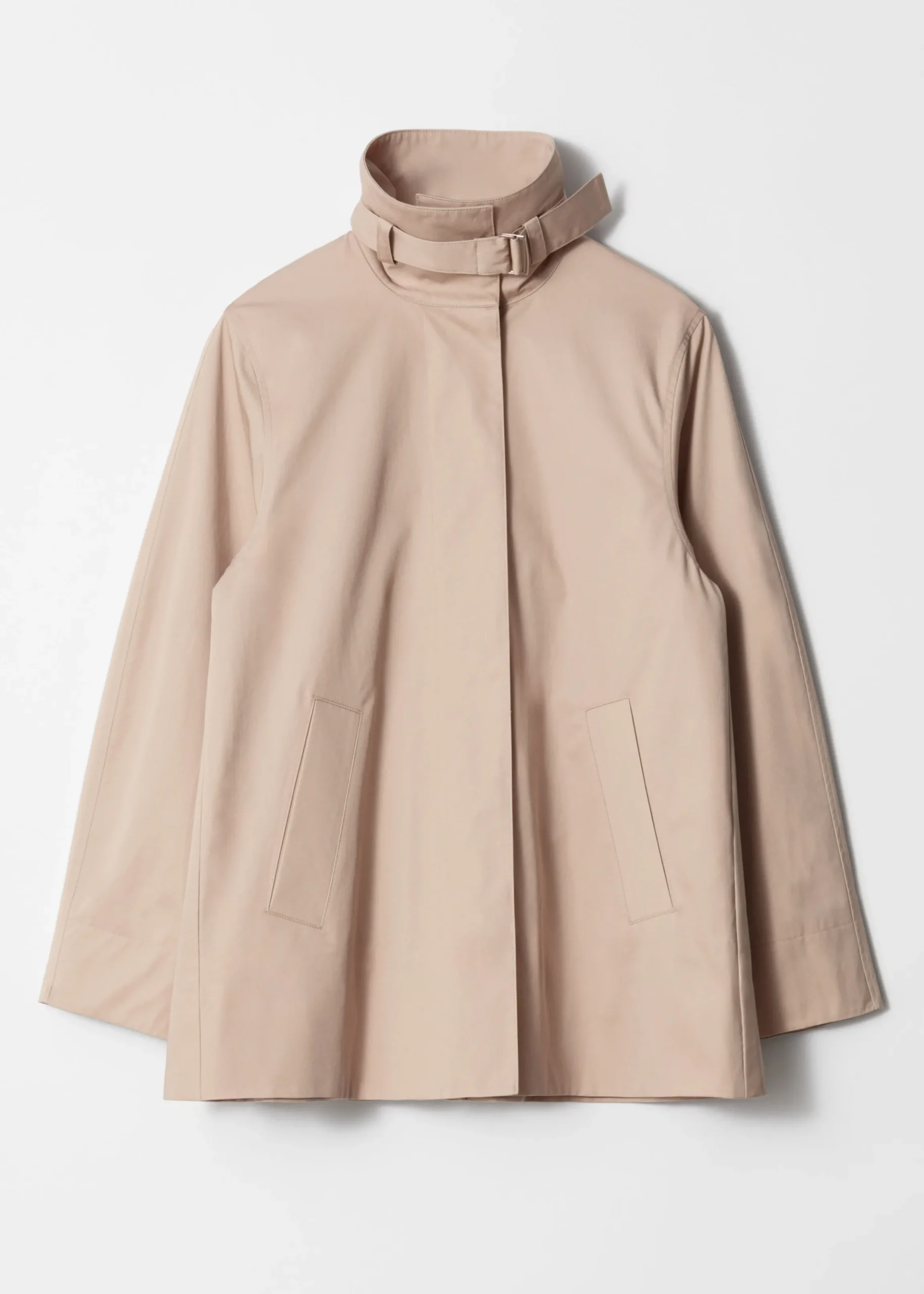 A-Linien-Jacke mit Tunnelkragen