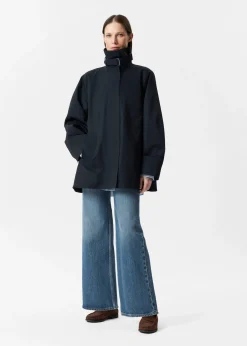 A-Linien-Jacke mit Tunnelkragen