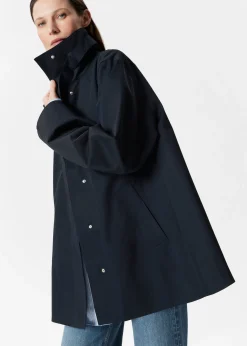 A-Linien-Jacke mit Tunnelkragen