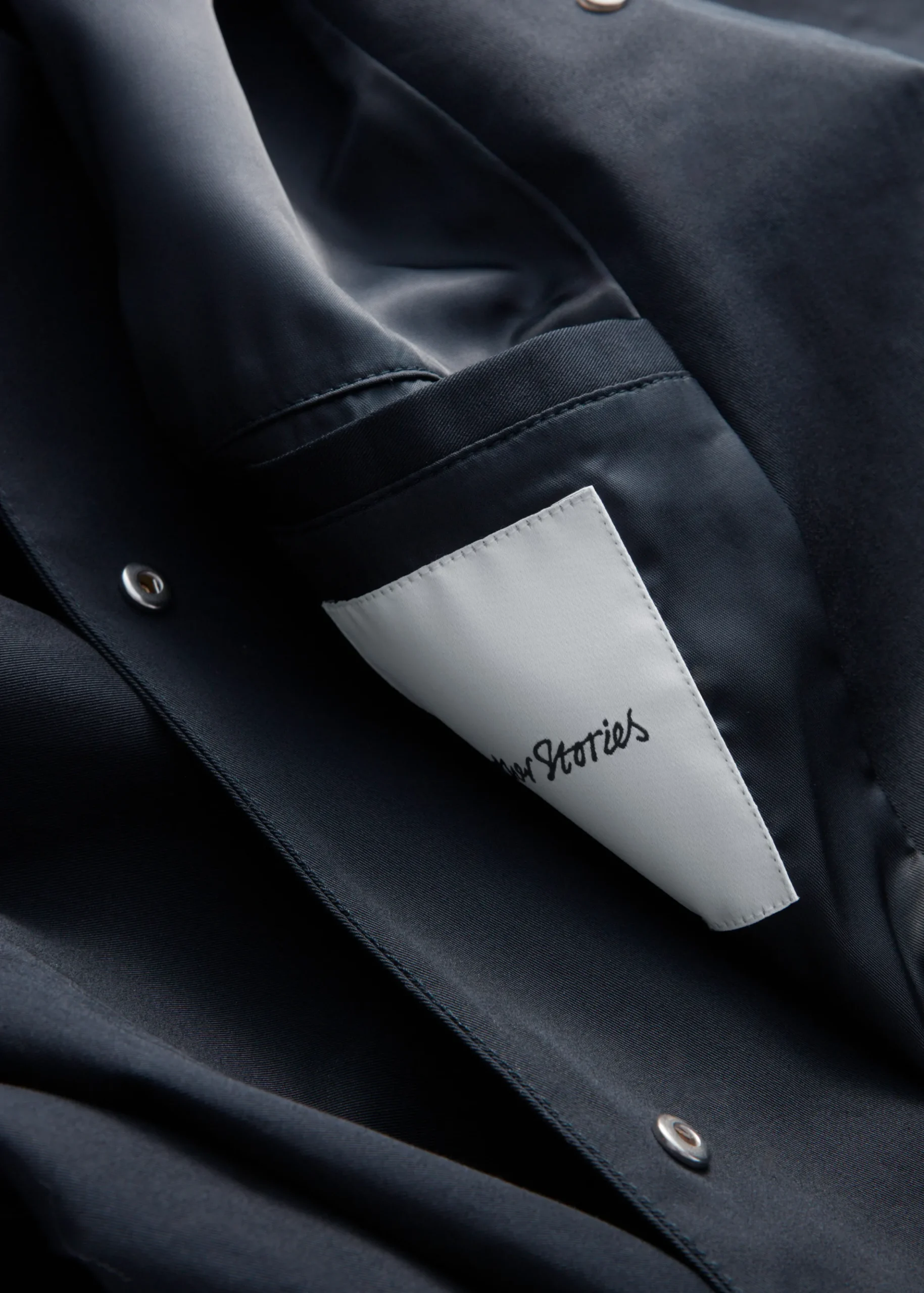 A-Linien-Jacke mit Tunnelkragen