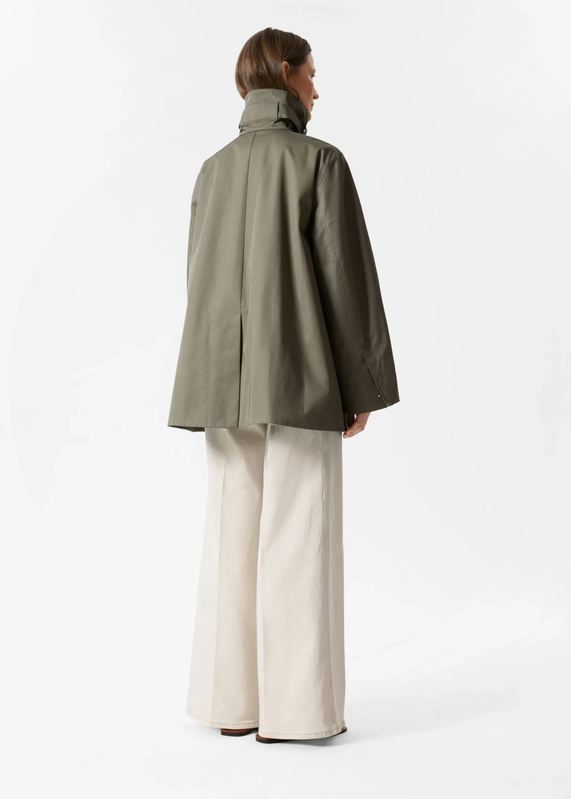 A-Linien-Jacke mit Tunnelkragen