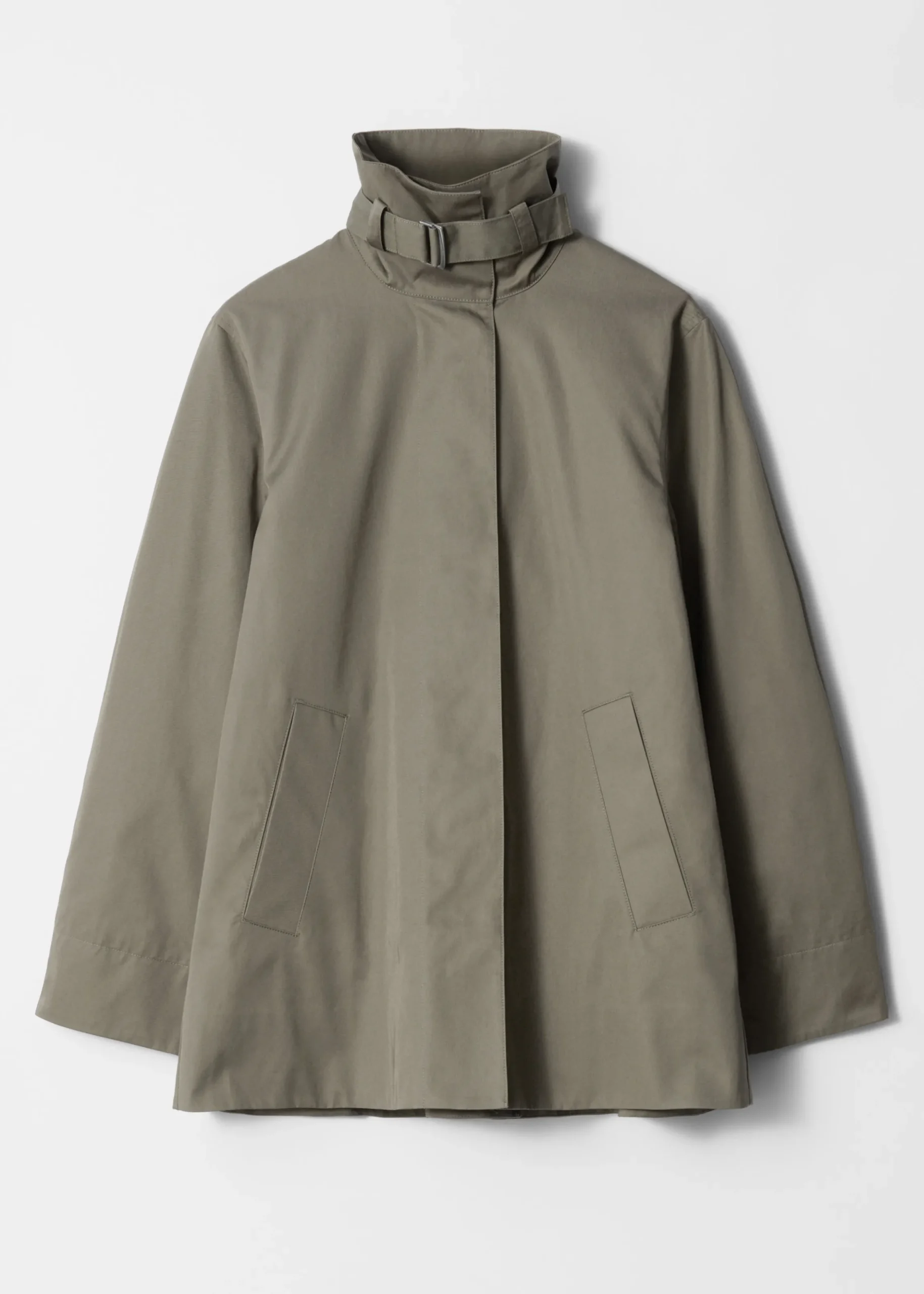 A-Linien-Jacke mit Tunnelkragen