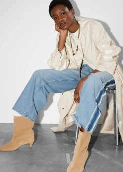 Ankle Boots mit weitem Schaft