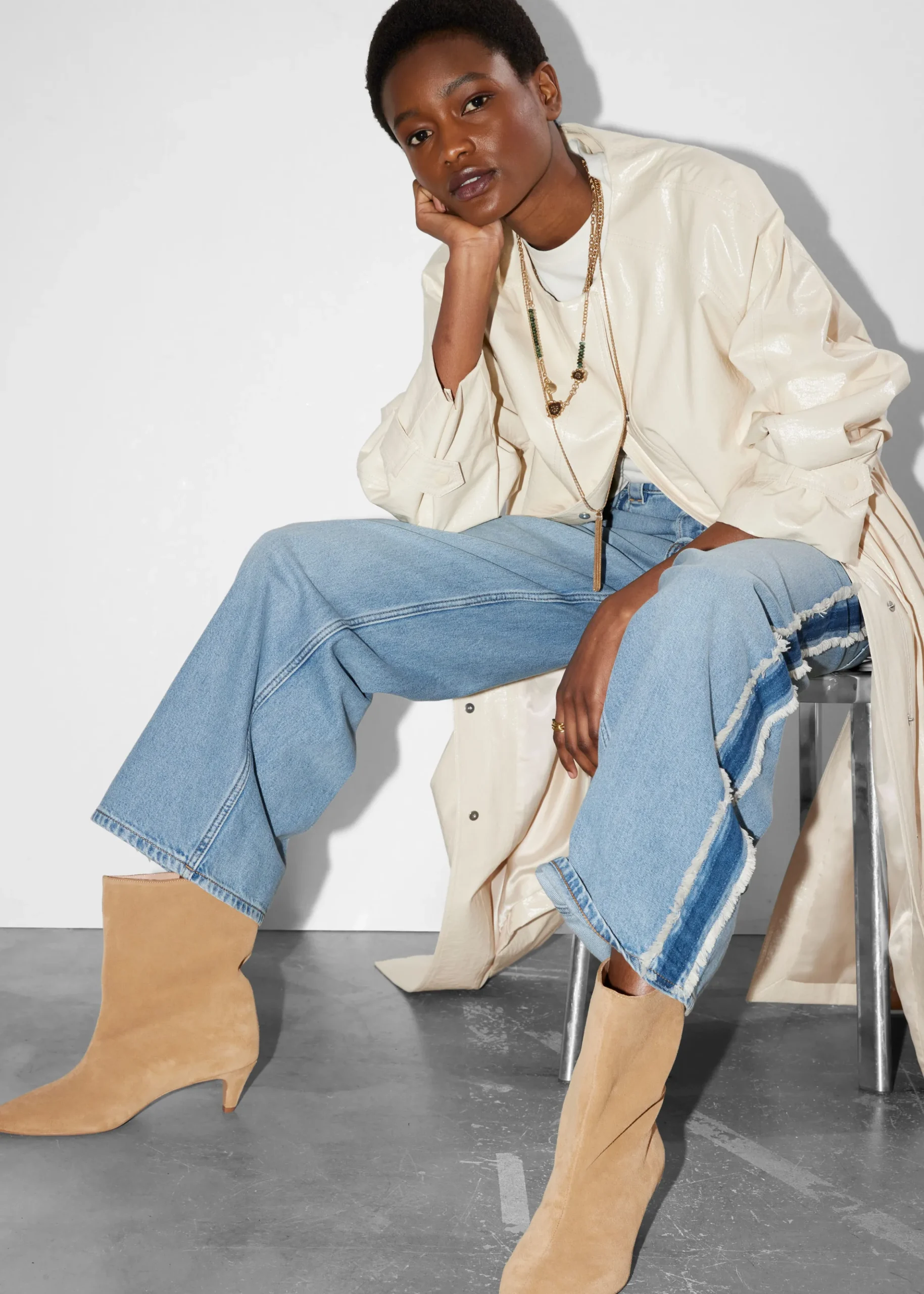 Ankle Boots mit weitem Schaft