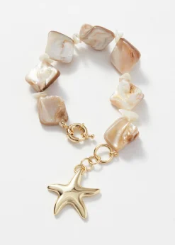 Armband mit Seestern und Muscheln
