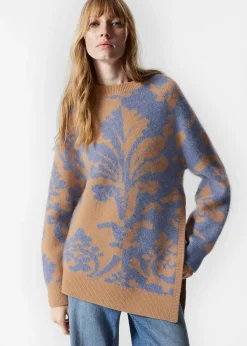 Asymmetrischer Jacquard-Pullover