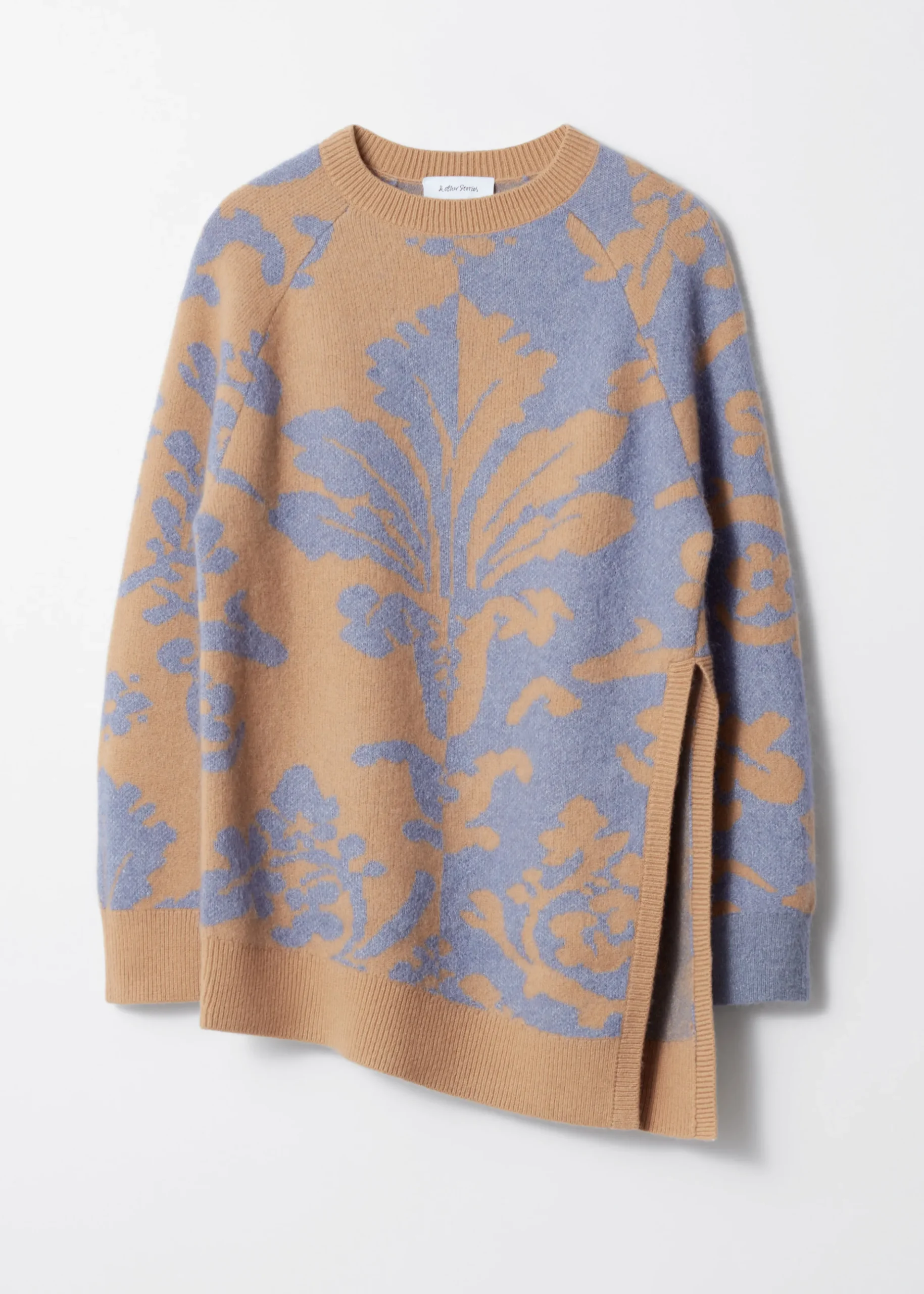 Asymmetrischer Jacquard-Pullover