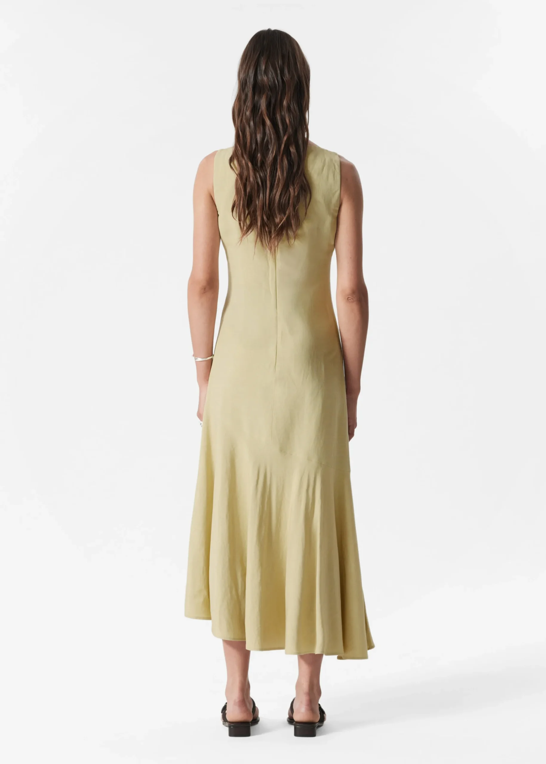 Asymmetrisches Midikleid in Wickeloptik mit Knoten