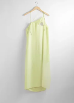 Asymmetrisches Midi-Trägerkleid