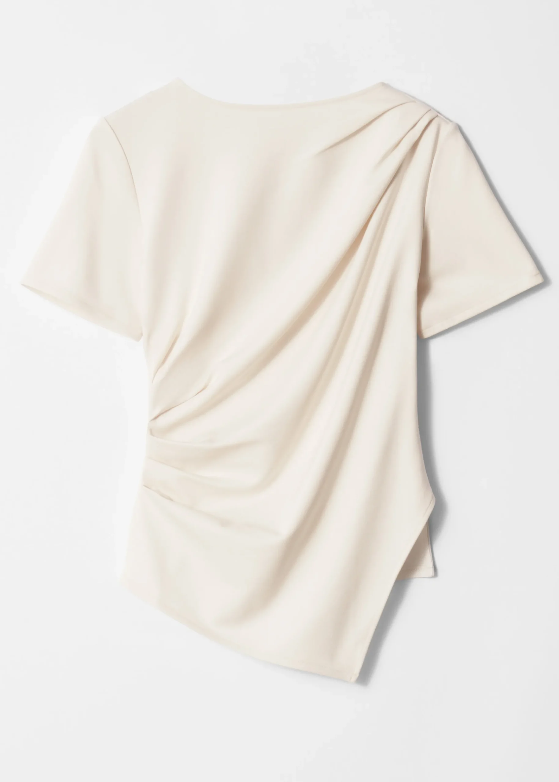 Asymmetrisches T-Shirt mit Drapierung