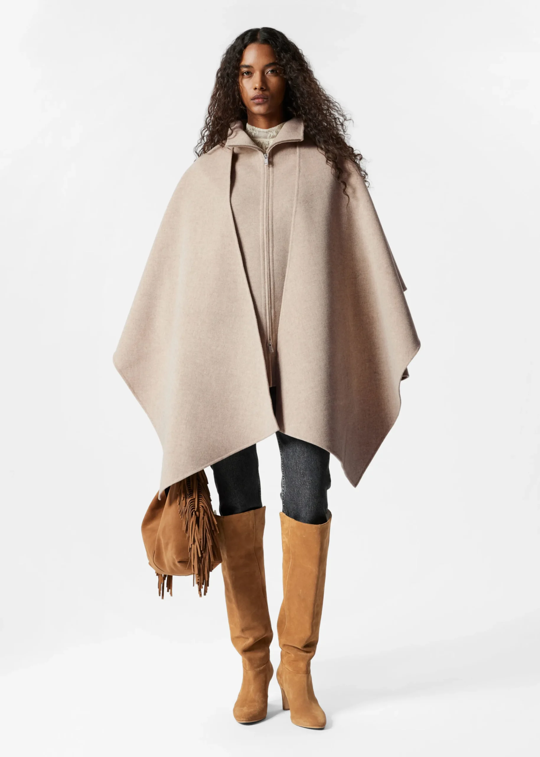 Asymmetrisches Woll-Cape