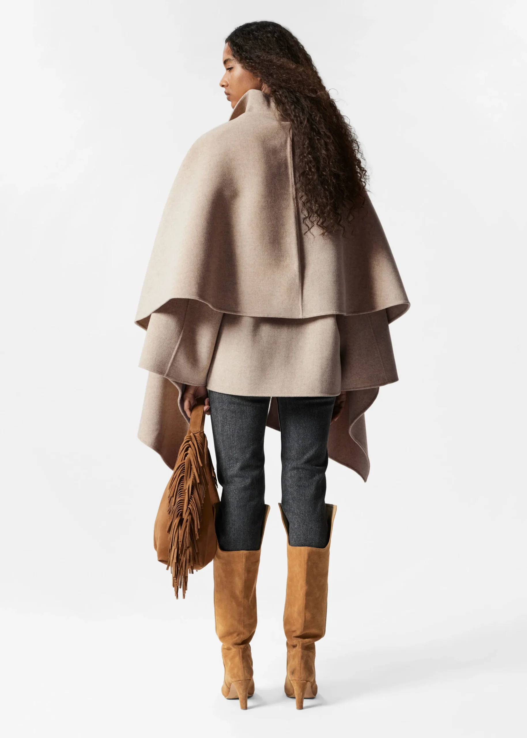 Asymmetrisches Woll-Cape