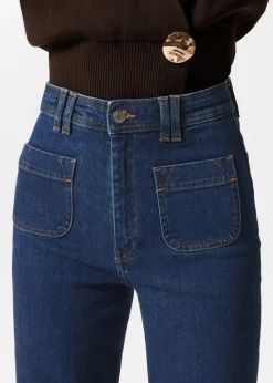 Ausgestellte Jeans mit hohem Bund