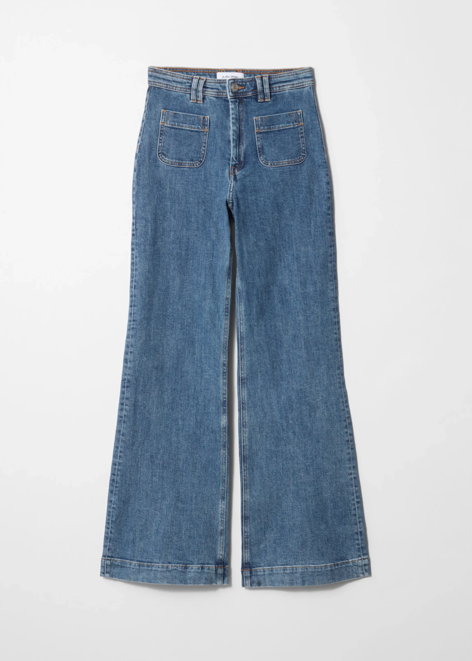 Ausgestellte Jeans mit hohem Bund