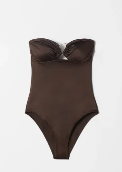 Badeanzug mit Cut-out und Schnallendetail