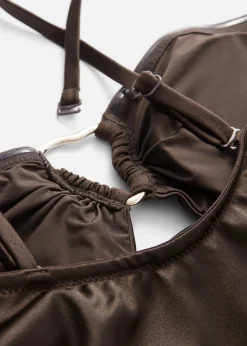 Badeanzug mit Cut-out und Schnallendetail