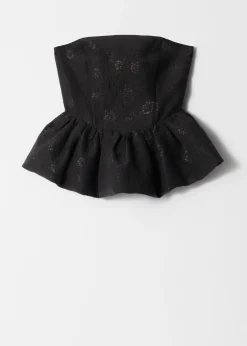 Bandeau-Oberteil mit Schößchen