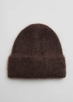 Beanie aus einer gebürsteten Mohairmischung