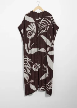 Bedrucktes Midikleid zum Überwerfen