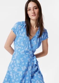 Bedrucktes Midi-Wickelkleid