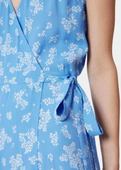 Bedrucktes Midi-Wickelkleid