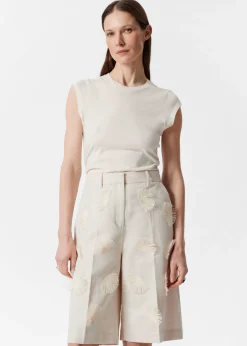 Bermuda-Shorts aus Leinenmix