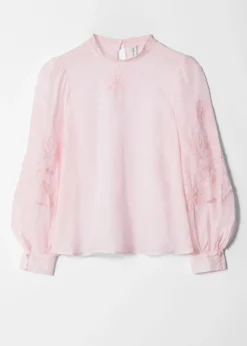 Bestickte Bluse aus Ramie