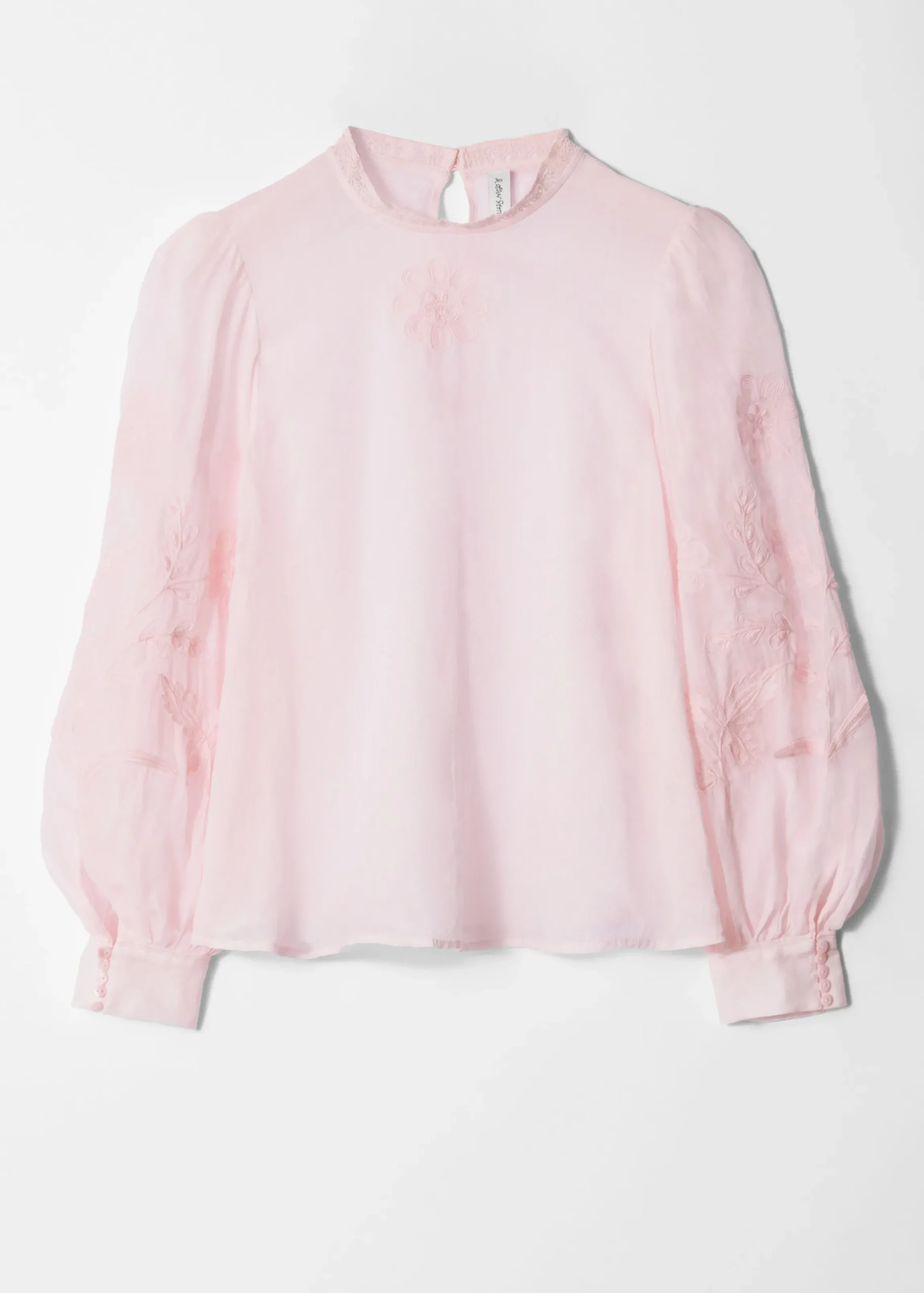 Bestickte Bluse aus Ramie