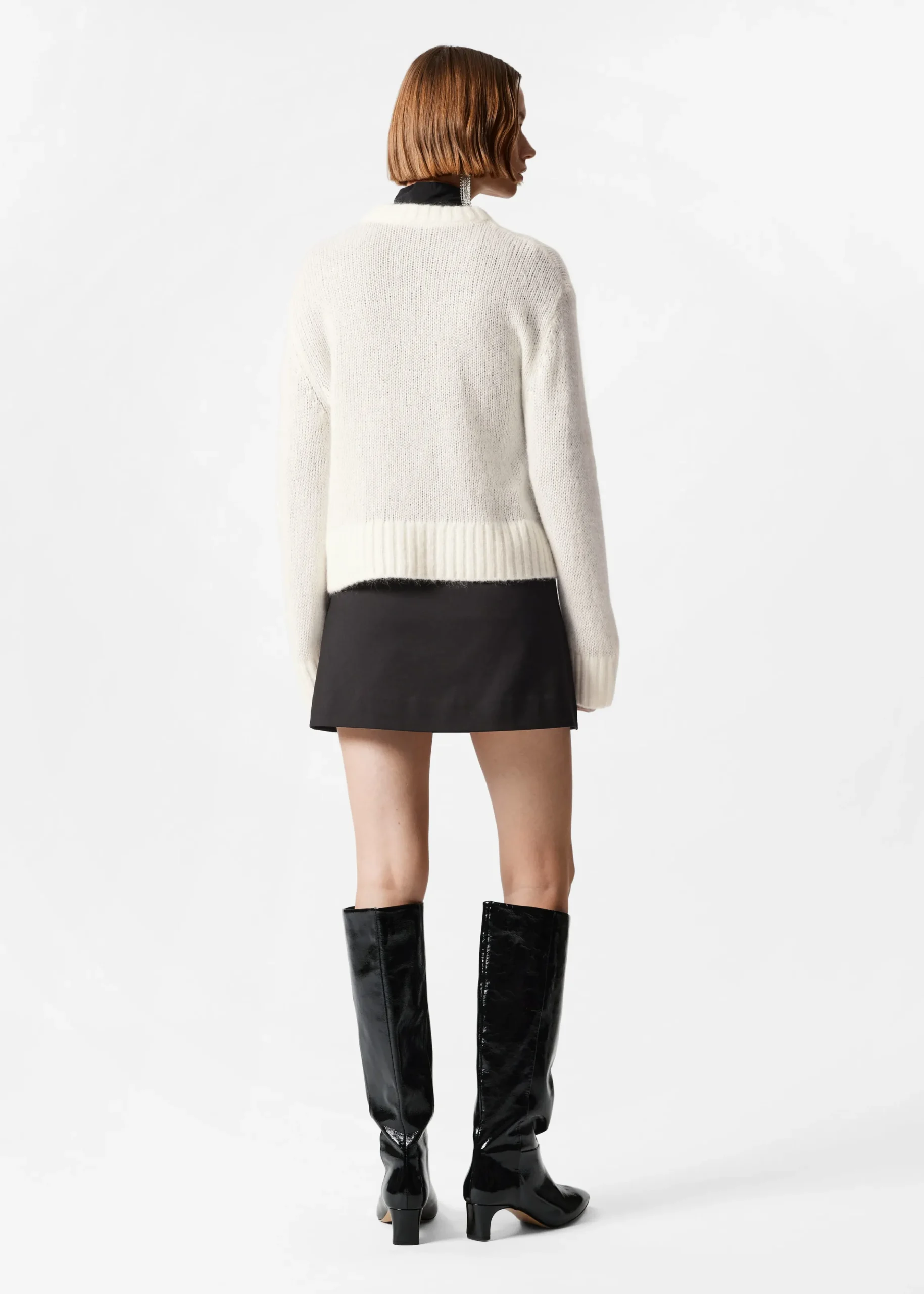 Bestickter Pullover aus Mohair-Mix