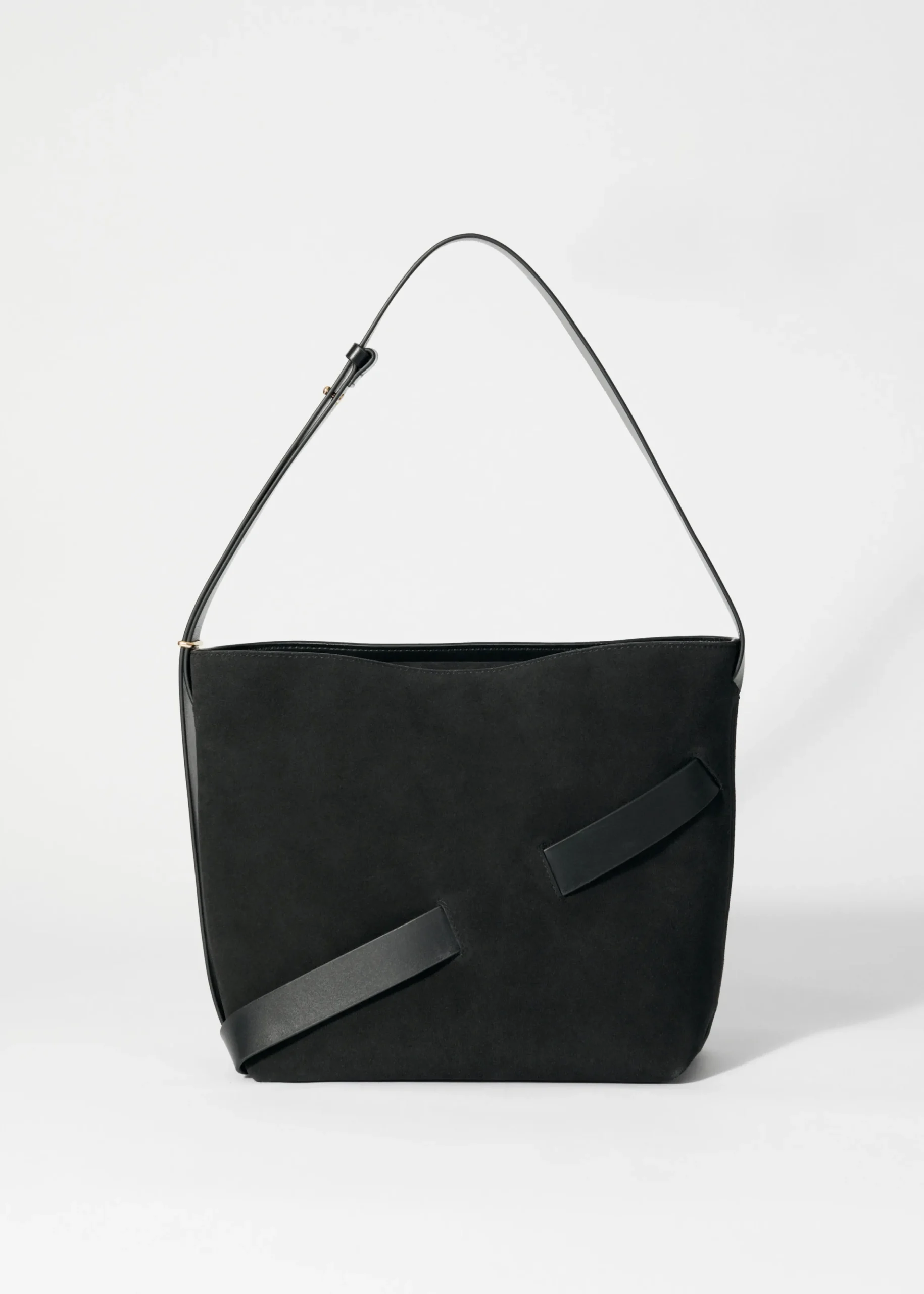 Beuteltasche aus Veloursleder