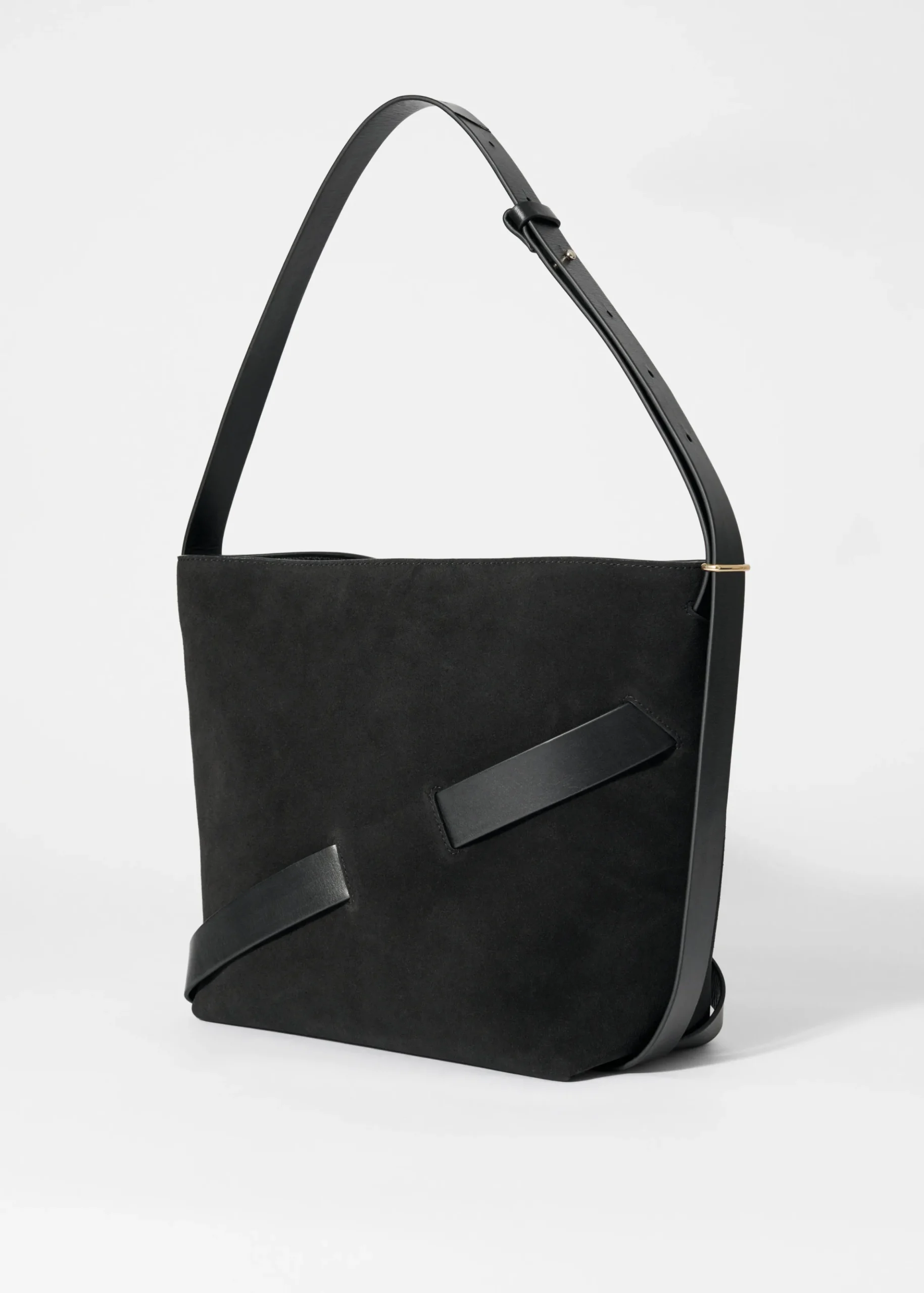 Beuteltasche aus Veloursleder
