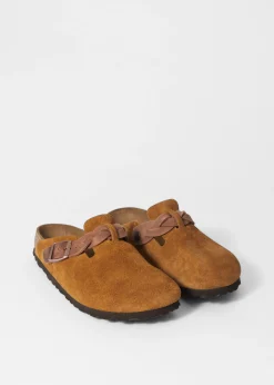 Birkenstock Boston mit Flechtdetail