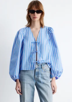 Bluse mit Bindedetail vorne