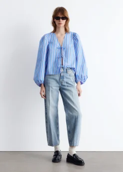 Bluse mit Bindedetail vorne