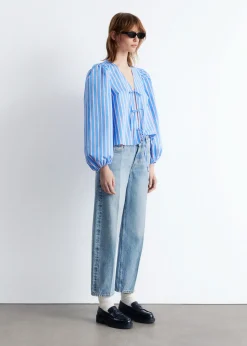 Bluse mit Bindedetail vorne
