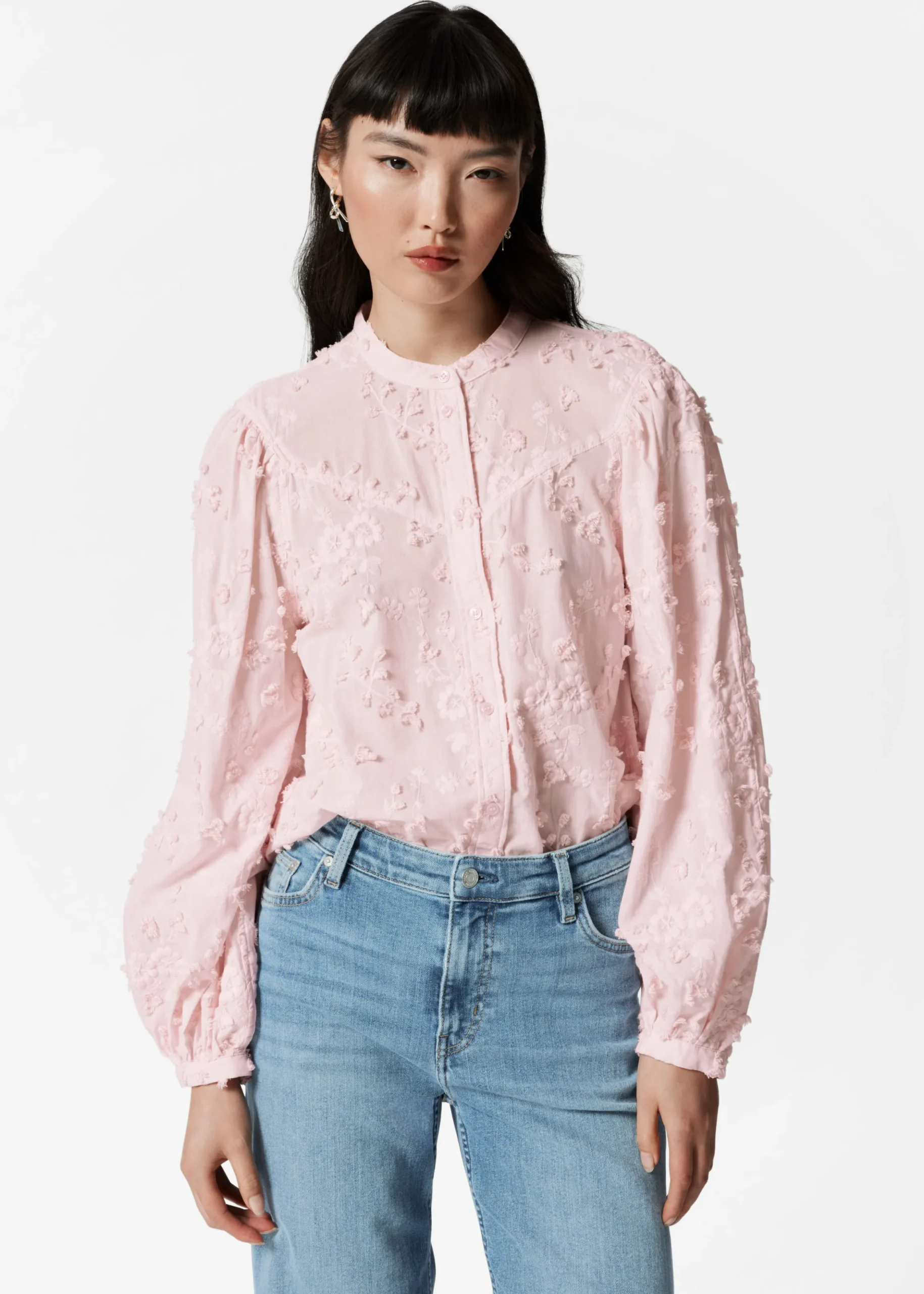 Bluse mit Puffärmeln