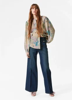 Bluse mit Puffärmeln