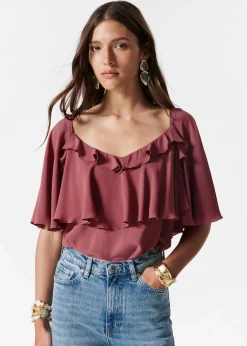 Bluse mit Rüschen