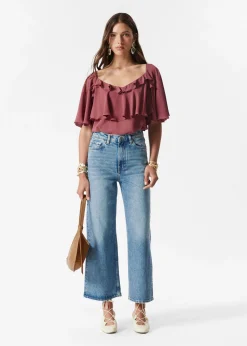 Bluse mit Rüschen