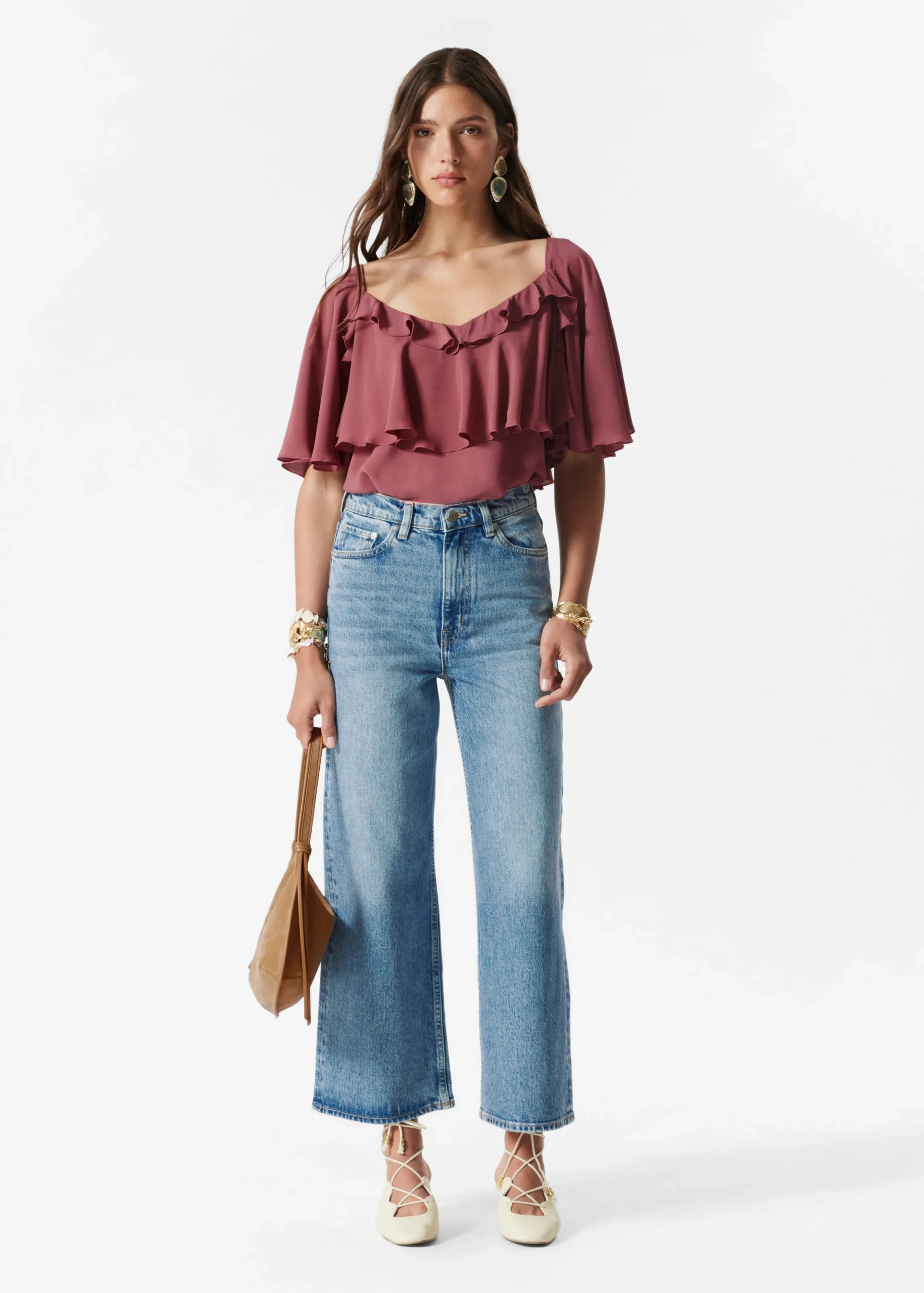 Bluse mit Rüschen