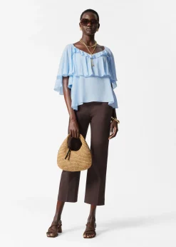 Bluse mit Rüschen