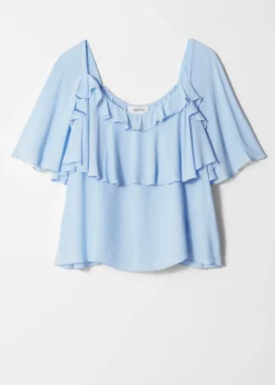 Bluse mit Rüschen