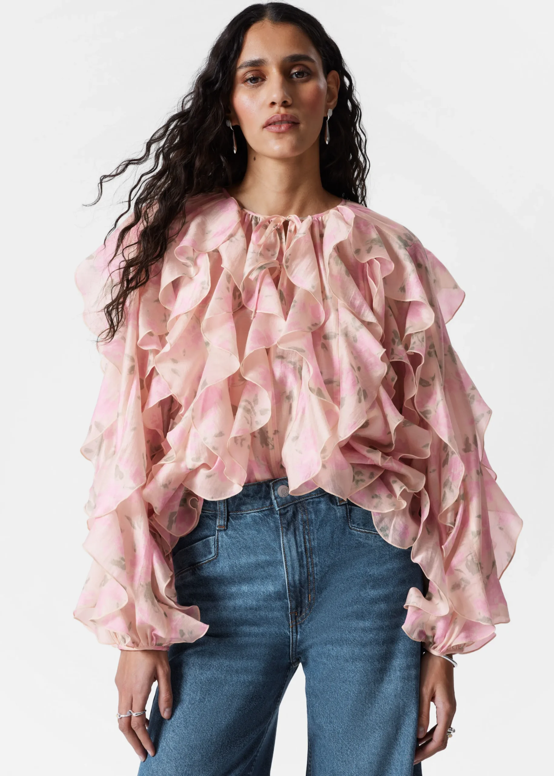 Bluse mit Rüschen