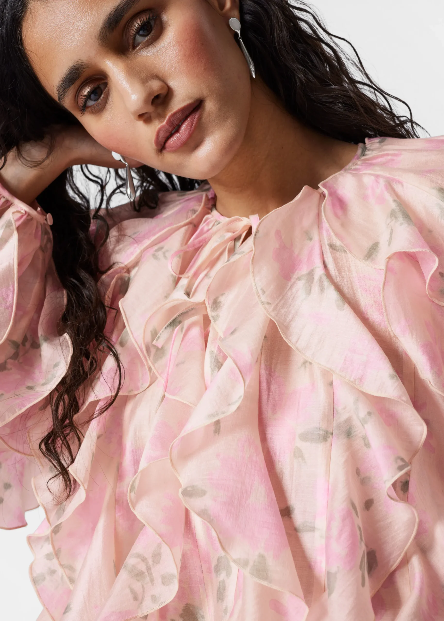 Bluse mit Rüschen