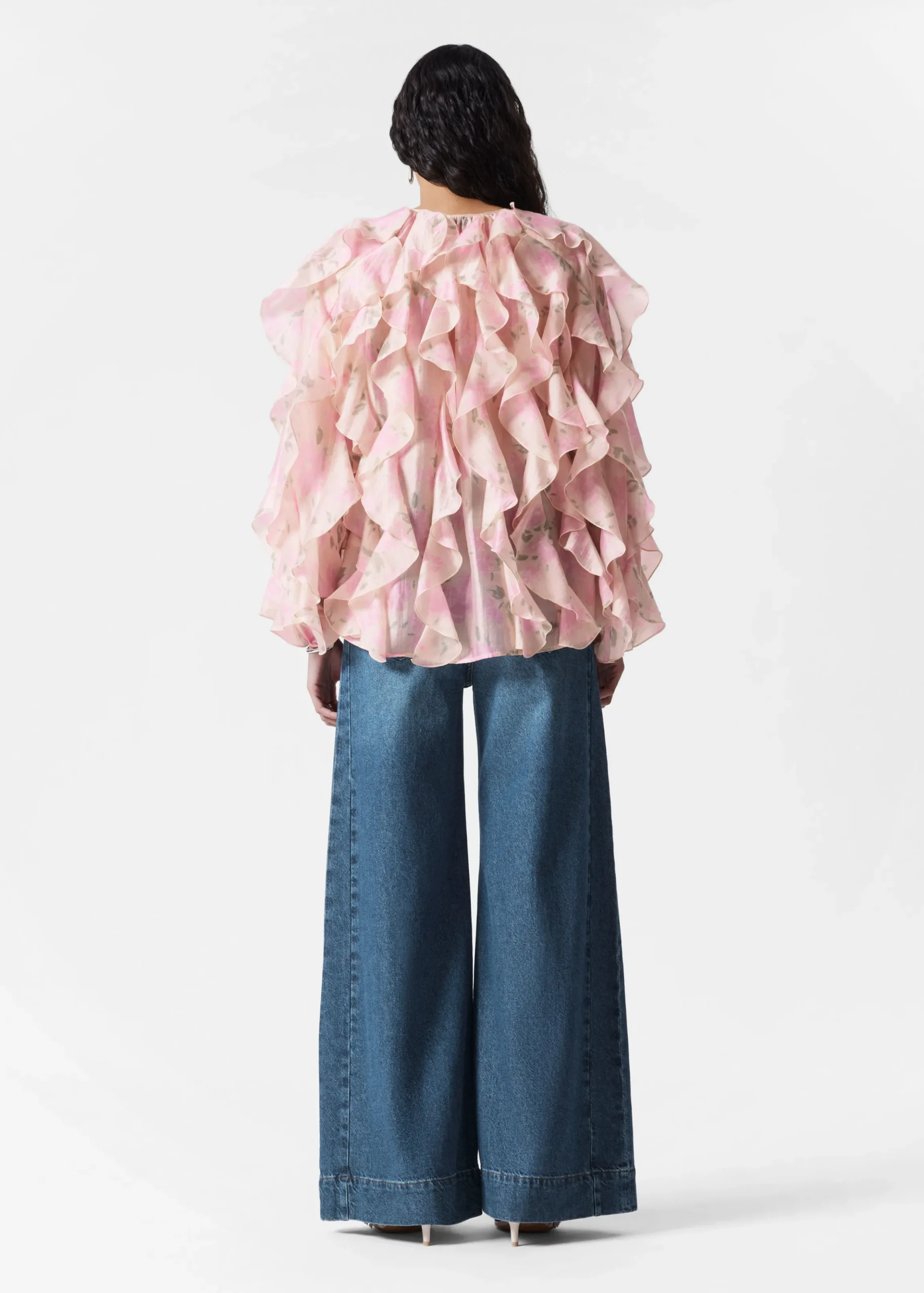 Bluse mit Rüschen