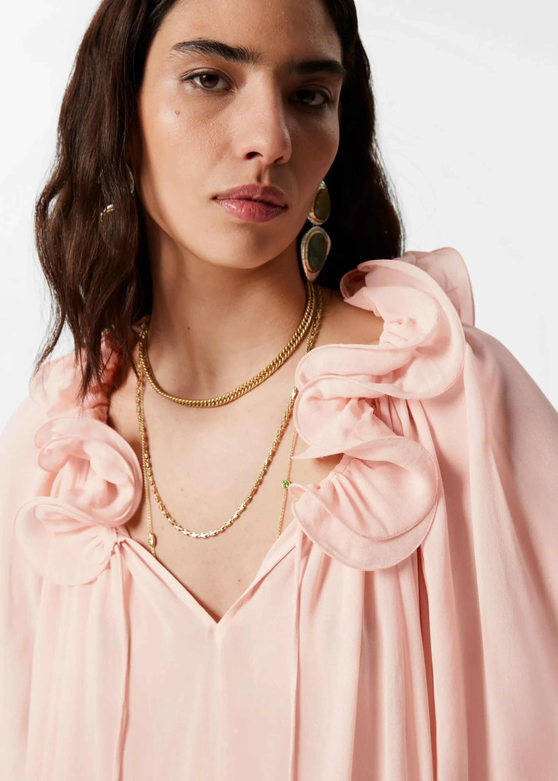 Bluse mit Rüschen
