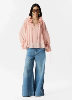 Bluse mit Rüschen