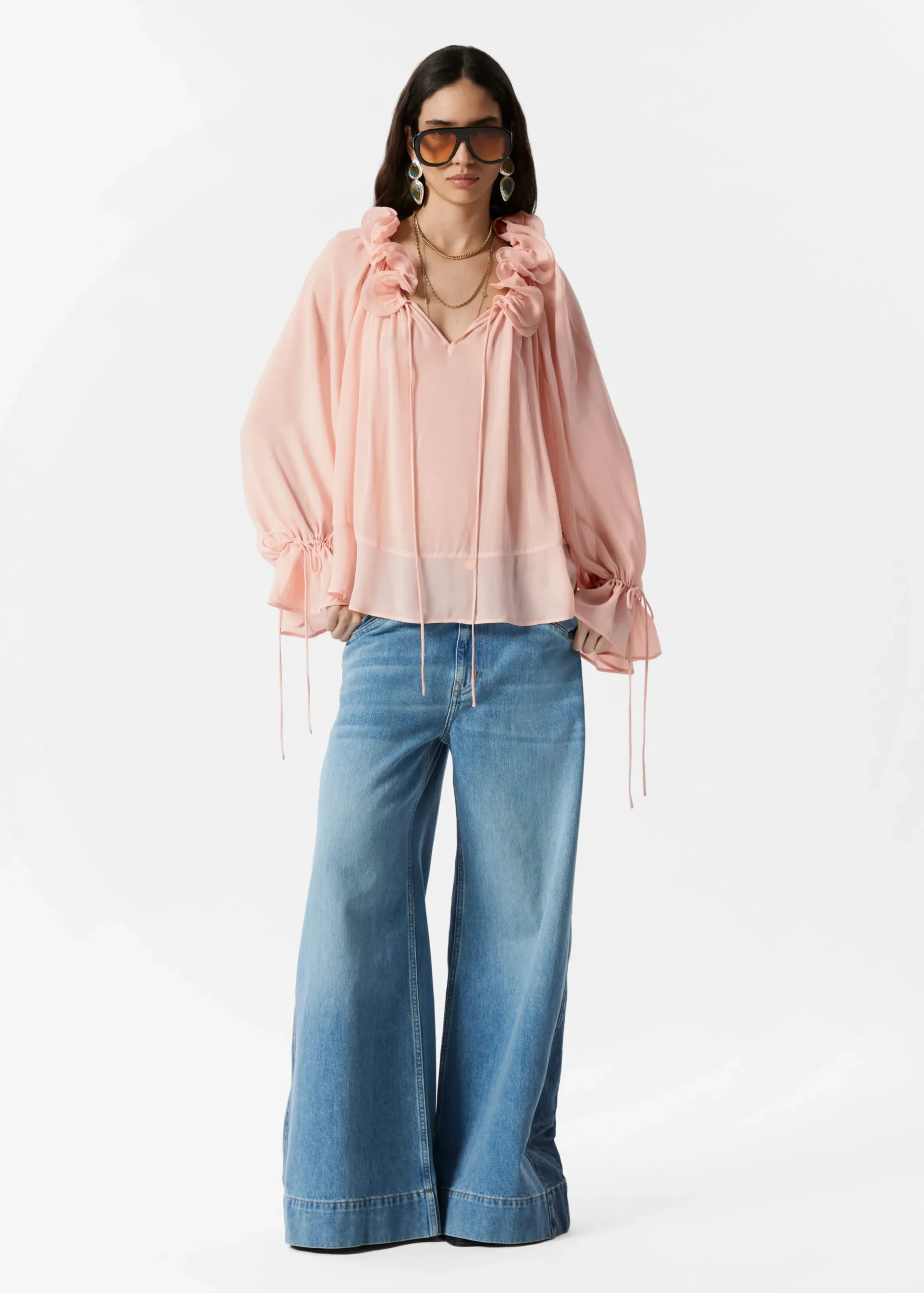 Bluse mit Rüschen